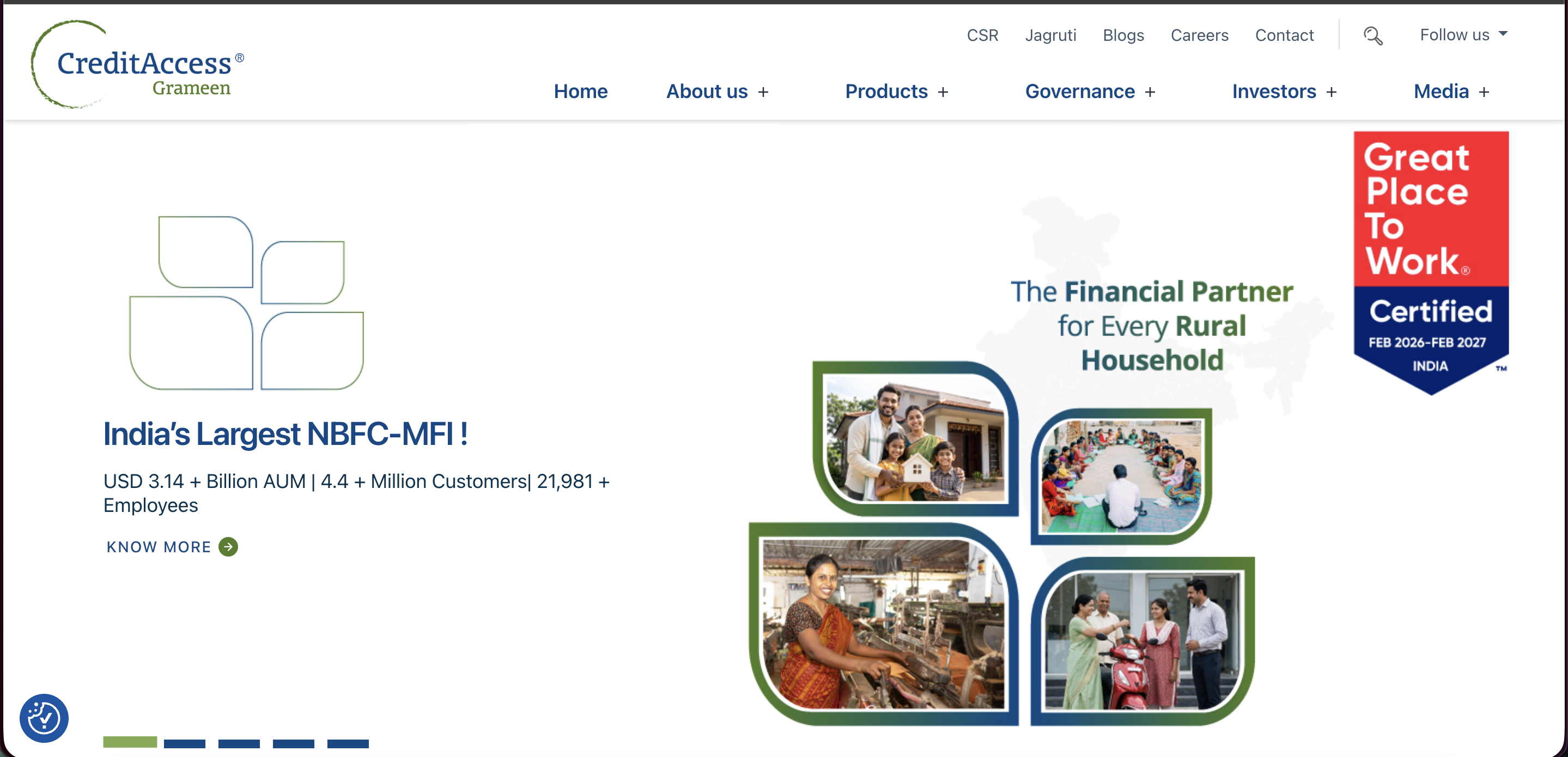 CreditAccess Grameen Limited website